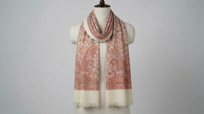 Jamawar Kani Shawl — Ivory & Rose