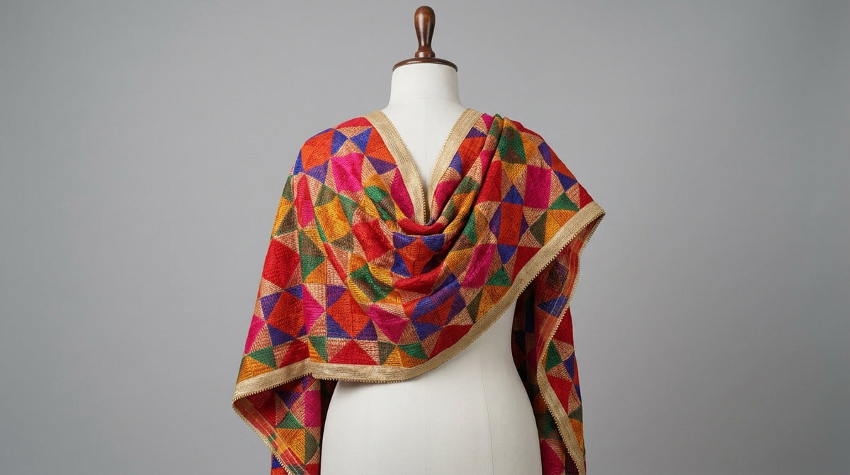 Phulkari Dupatta — Multicolour