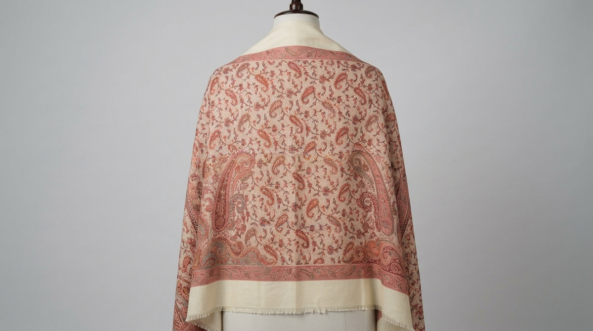 Jamawar Kani Shawl — Ivory & Rose